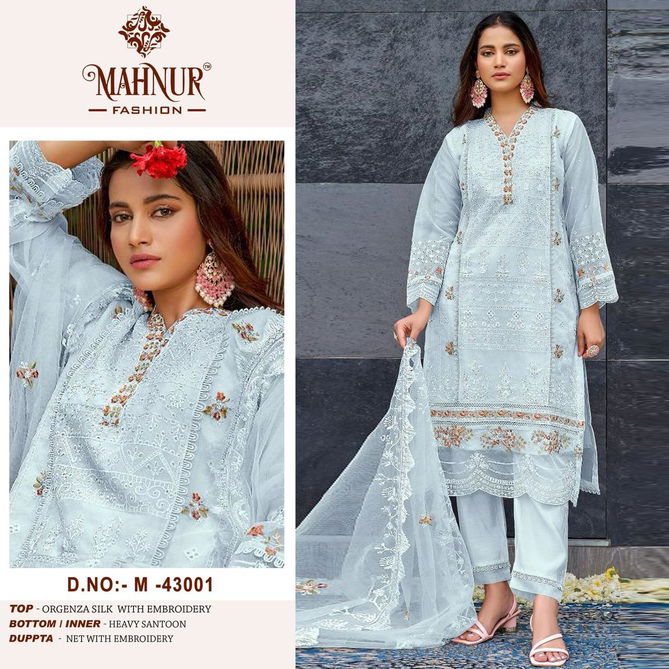 Mahnur Vol 43 Organza Pakistani Suits Wholesale Clothing Suppliers In India
